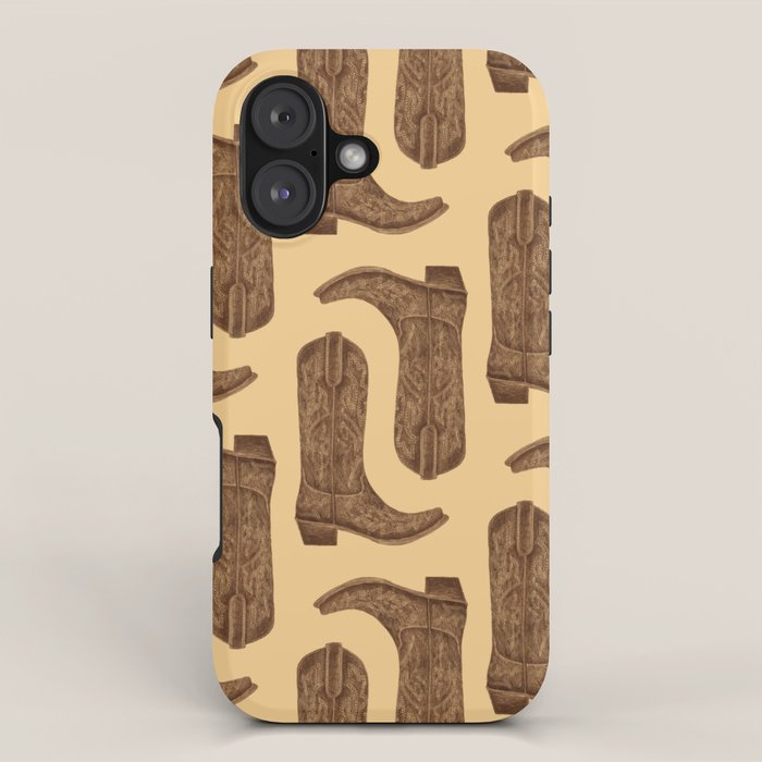 Brown Cowgirl Boot iPhone Case Gallery Image 1