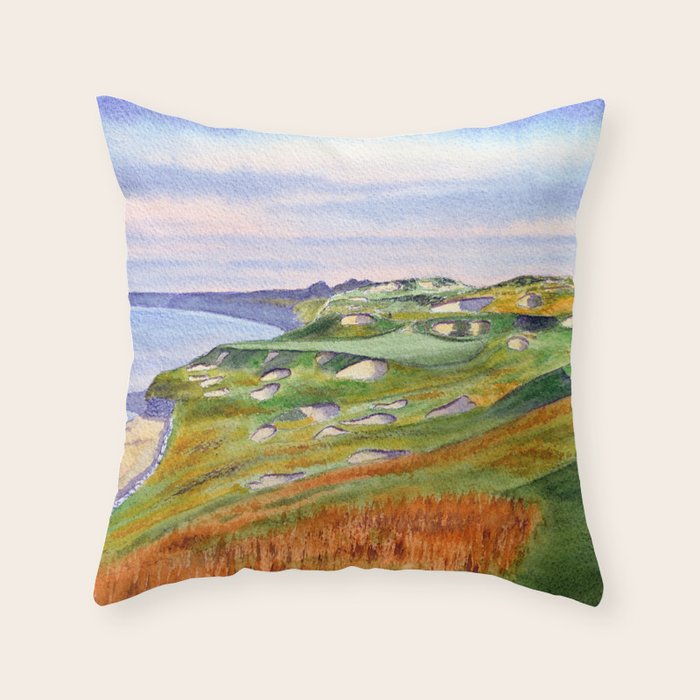 Whistling Straits Golf Course WI Hole 3 Throw Pillow Gallery Image 6