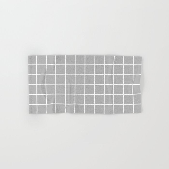 Grid Pattern Gray 2 Towels Gallery Image 1