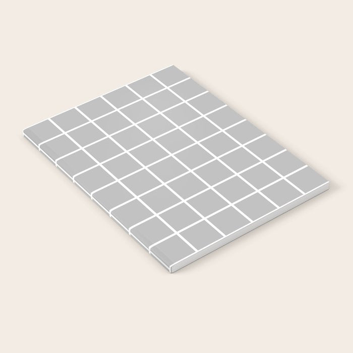 Grid Pattern Gray 2 Notebook Gallery Image 2