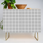 Grid Pattern Gray 2 Credenza Gallery Image 1
