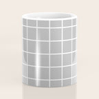 Grid Pattern Gray 2 Coffee Mug Gallery Image 4