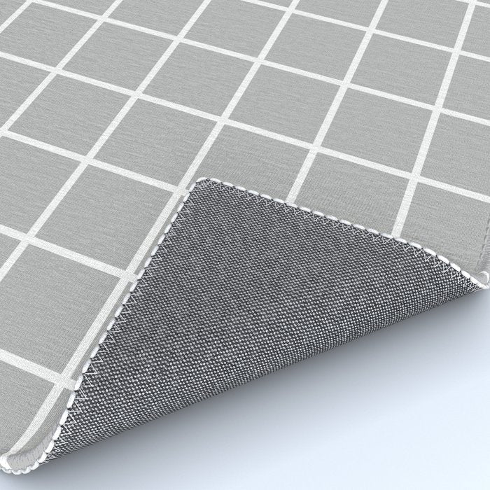 Grid Pattern Gray 2 Rug Gallery Image 4