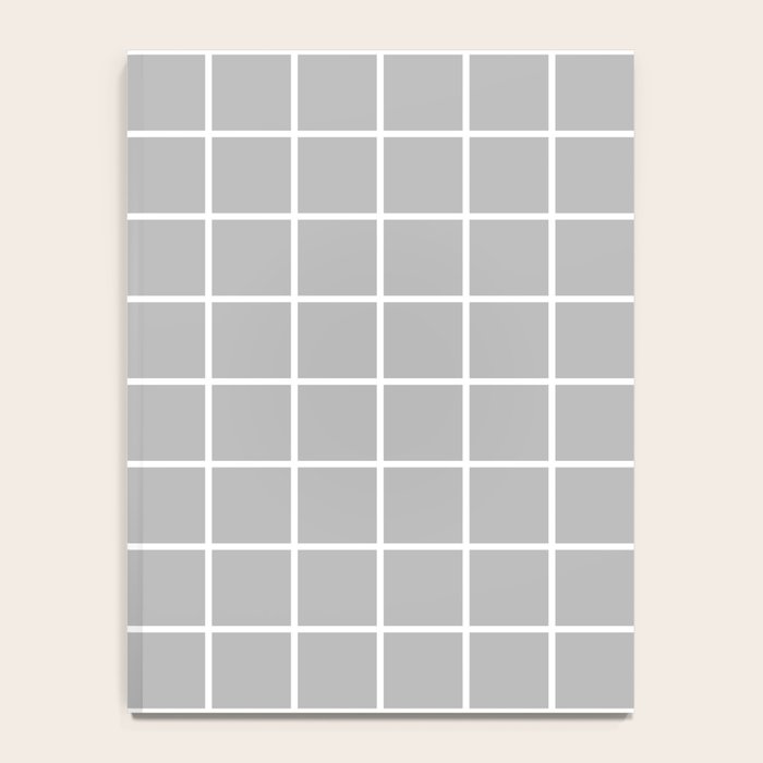 Grid Pattern Gray 2 Notebook Gallery Image 4