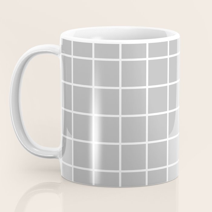 Grid Pattern Gray 2 Coffee Mug Gallery Image 3