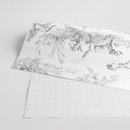 Toile de Jouy Vintage French Black & White Pattern Wrapping Paper Gallery Image 2