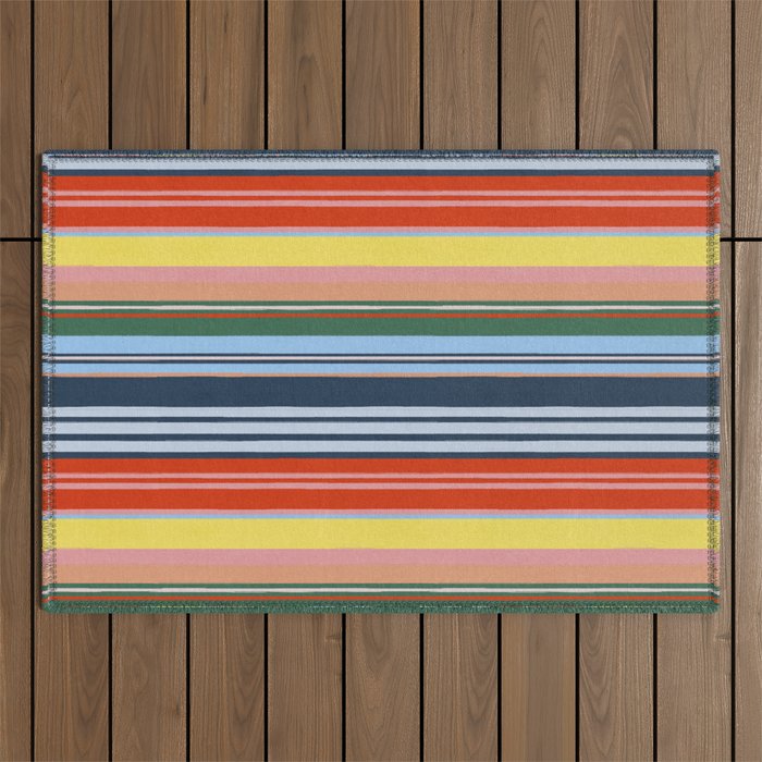 Summer Stripes Outdoor Rug Gallery Image 1