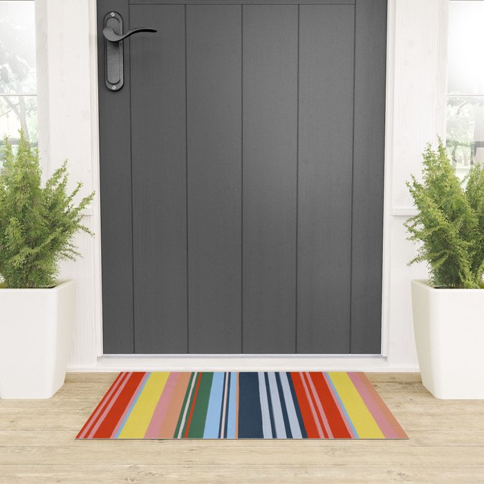 Summer Stripes Welcome Mat Gallery Image 3