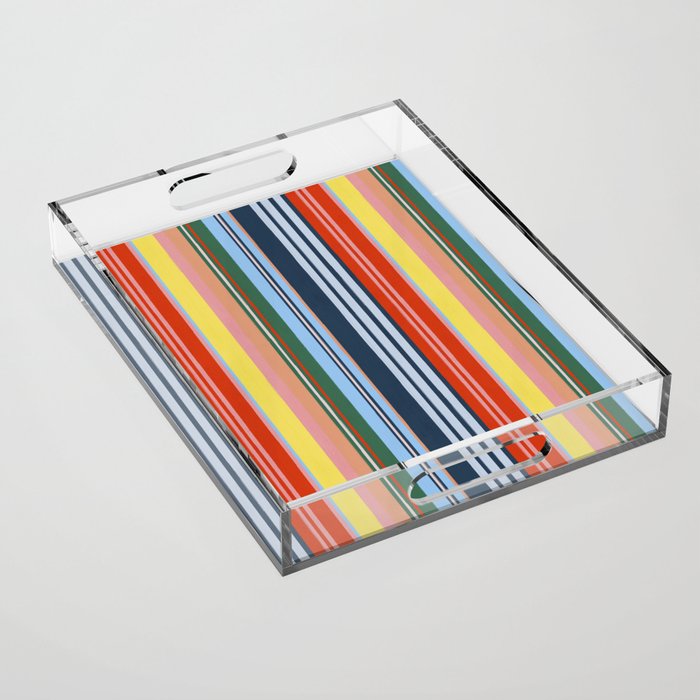 Summer Stripes Acrylic Tray Gallery Image 1