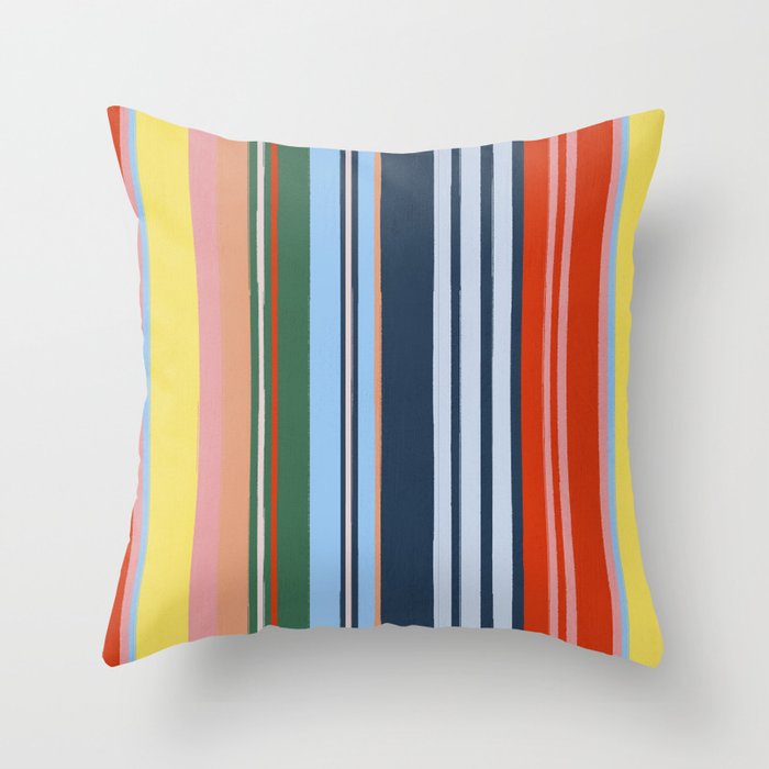 Summer Stripes Throw Pillow Gallery Image 6