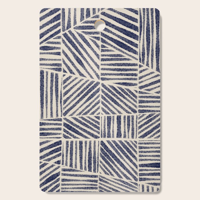 Navy Blue Striped Pattern #1 Cutting Board Gallery Image 1