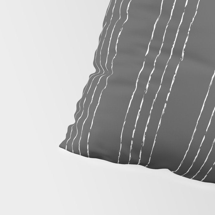 Lines #5 (Dark Gray) Pillow Sham Gallery Image 4