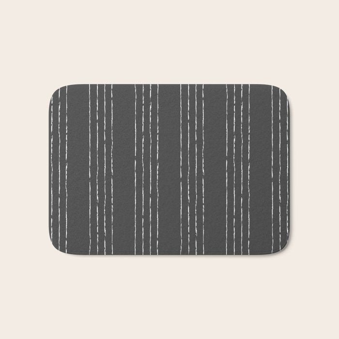 Lines #5 (Dark Gray) Bath Mat Gallery Image 1