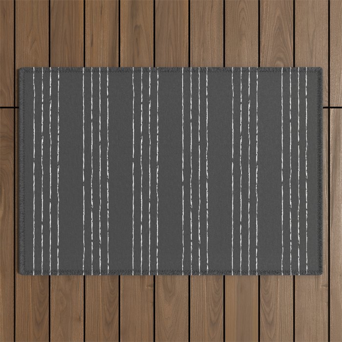 Lines #5 (Dark Gray) Outdoor Rug Gallery Image 1