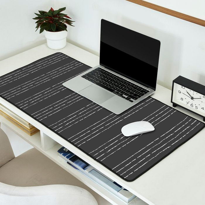 Lines #5 (Dark Gray) Desk Mat Gallery Image 2