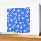 Origami Fortune Teller in Sky Blue & Peach Wall Mural Gallery Image 2