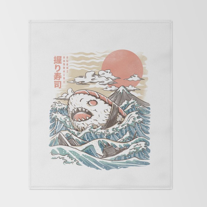 Sharkiri Sushi Throw Blanket Gallery Image 2