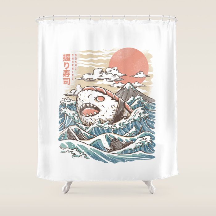 Sharkiri Sushi Shower Curtain Gallery Image 1