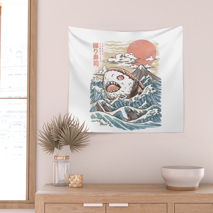 Sharkiri Sushi Wall Tapestry Gallery Image 2