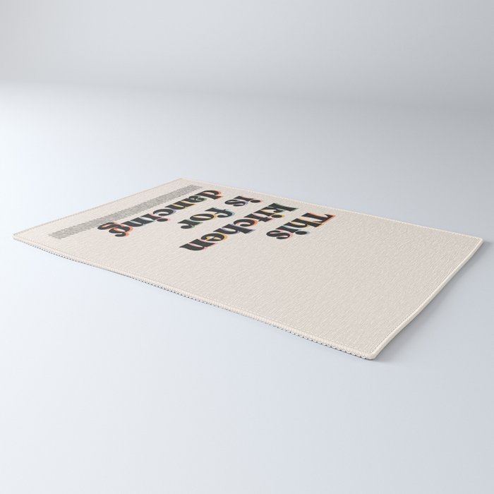 This Kitchen Is For Dancing Retro Typography Rug Gallery Image 3