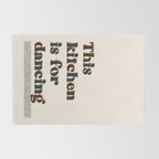This Kitchen Is For Dancing Retro Typography Rug Gallery Image 2