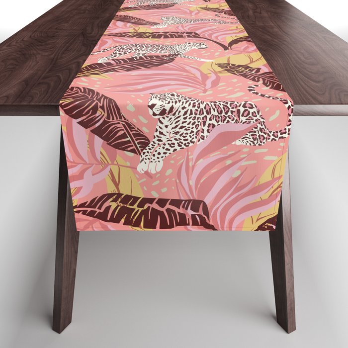 Leopard Crush Pink Table Runner Gallery Image 1