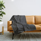 Mid-Century Modern No.18 - Woodblock Print Throw Blanket Gallery Image 1