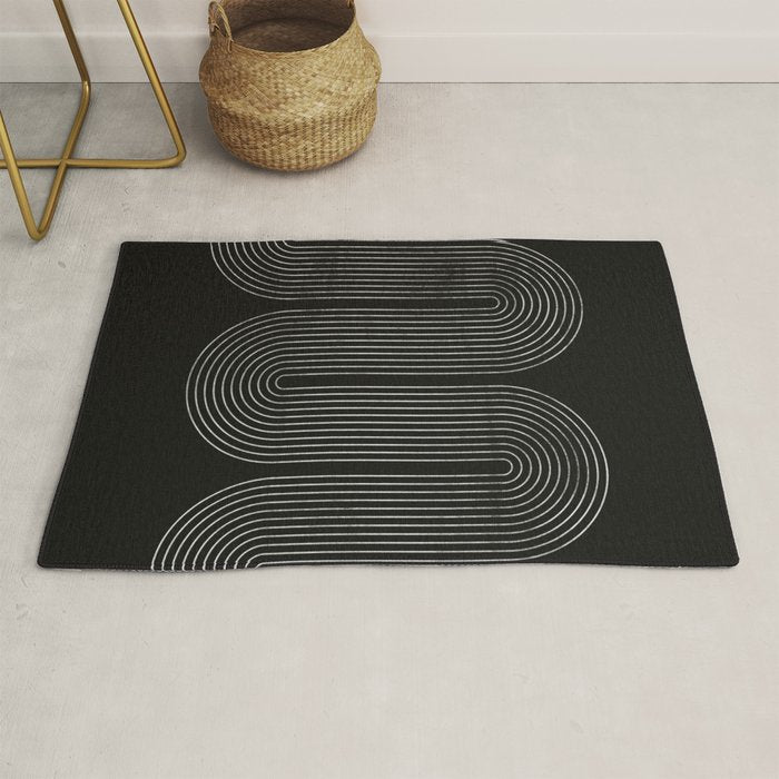 Mid-Century Modern No.18 - Woodblock Print Rug Gallery Image 1