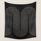 Mid-Century Modern No.18 - Woodblock Print Wall Tapestry Gallery Image 4