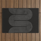 Mid-Century Modern No.18 - Woodblock Print Outdoor Rug Gallery Image 1