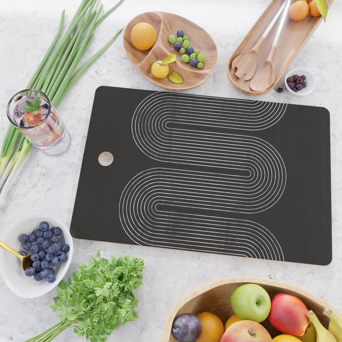 Mid-Century Modern No.18 - Woodblock Print Cutting Board Gallery Image 2