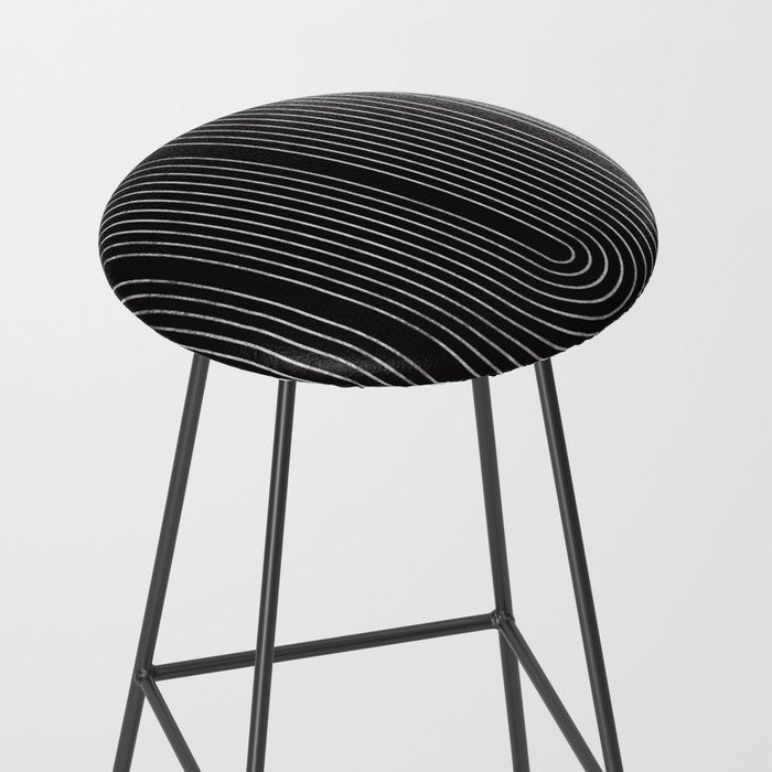 Mid-Century Modern No.18 - Woodblock Print Stool Gallery Image 2
