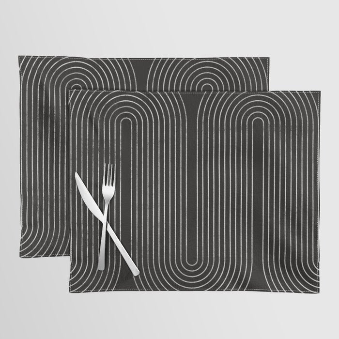 Mid-Century Modern No.18 - Woodblock Print Placemat Gallery Image 1