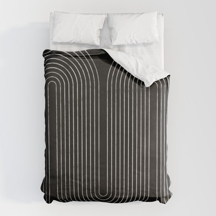 Mid-Century Modern No.18 - Woodblock Print Duvet Cover Gallery Image 6