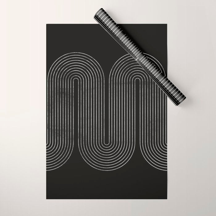 Mid-Century Modern No.18 - Woodblock Print Wrapping Paper Gallery Image 1