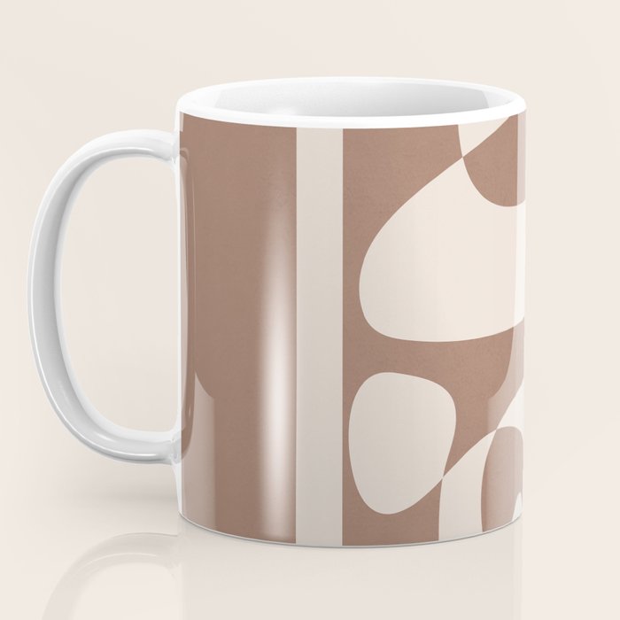 Mocha Modern Abstract 2 Coffee Mug Gallery Image 3