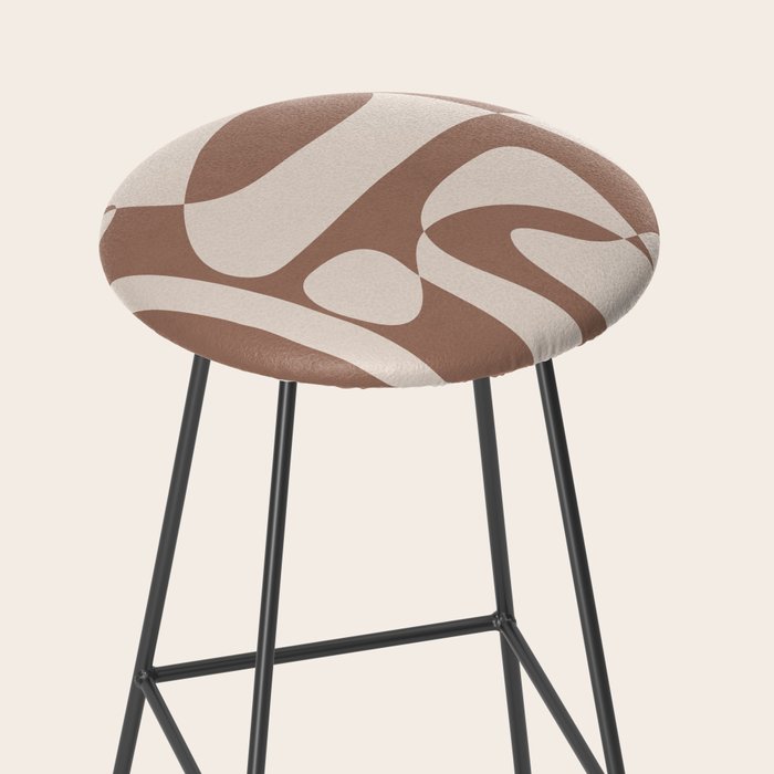 Mocha Modern Abstract 2 Stool Gallery Image 2