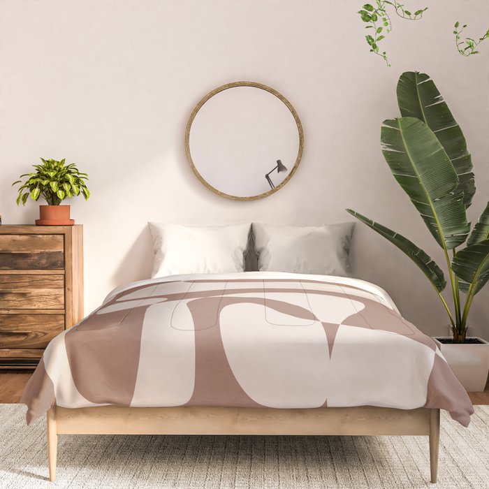 Mocha Modern Abstract 2 Comforter Gallery Image 3