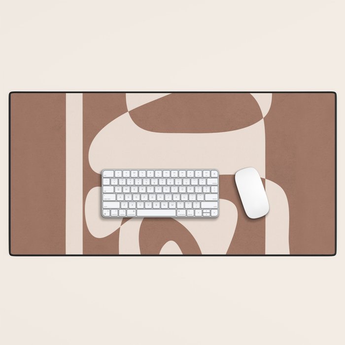 Mocha Modern Abstract 2 Desk Mat Gallery Image 1