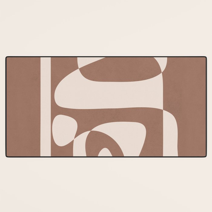 Mocha Modern Abstract 2 Desk Mat Gallery Image 3