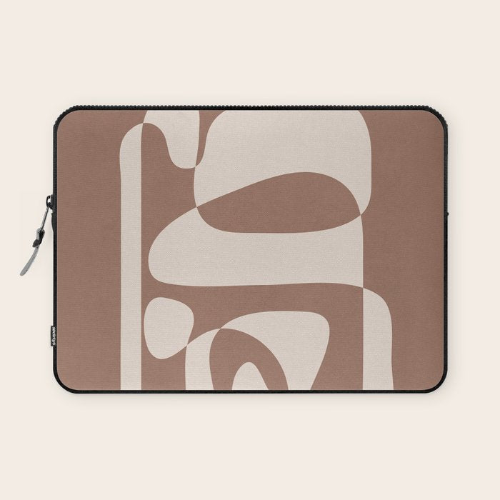 Mocha Modern Abstract 2 Laptop Sleeve Gallery Image 1