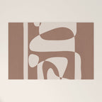 Mocha Modern Abstract 2 Welcome Mat Gallery Image 1