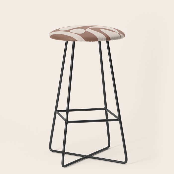 Mocha Modern Abstract 2 Stool Gallery Image 1