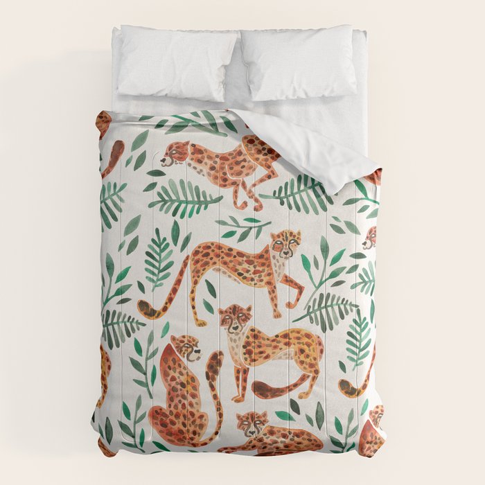 Cheetah Collection - Orange & Green Palette Comforter Gallery Image 6