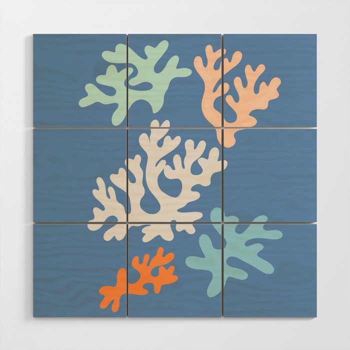 Coral Reef fragments Wood Wall Art Gallery Image 1