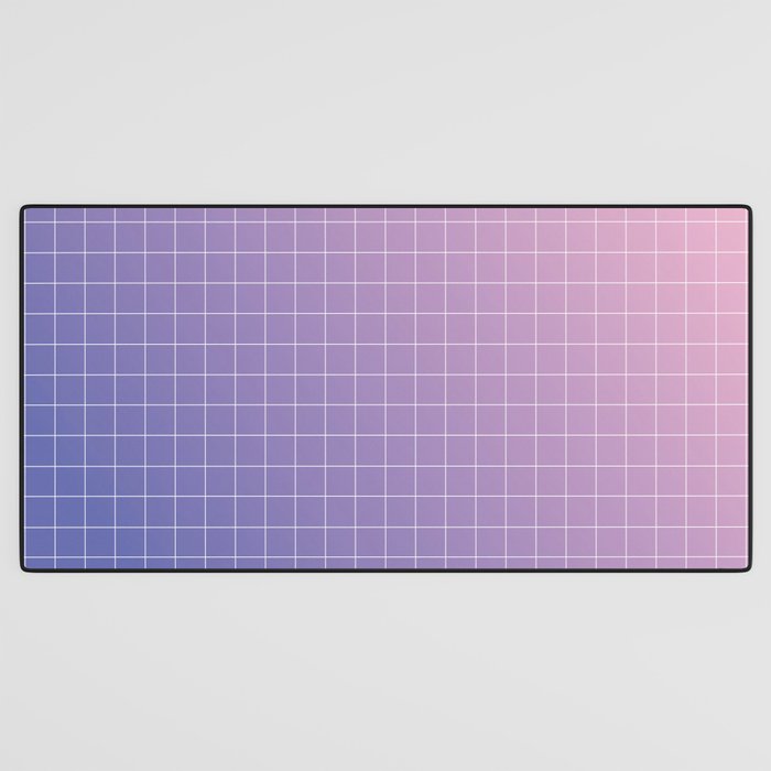 purple / pink - grid Desk Mat Gallery Image 3