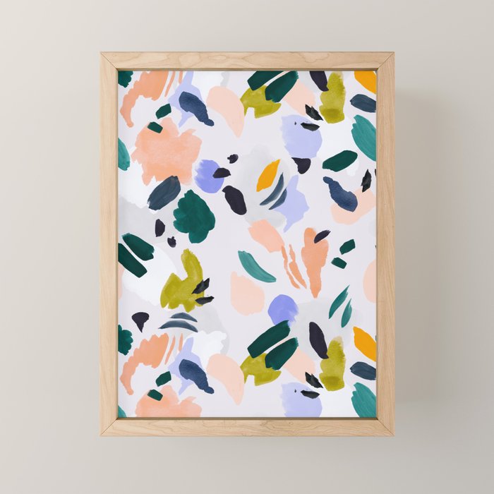 TERRAZZO BRUSHSTROKES Mini Art Print Gallery Image 1