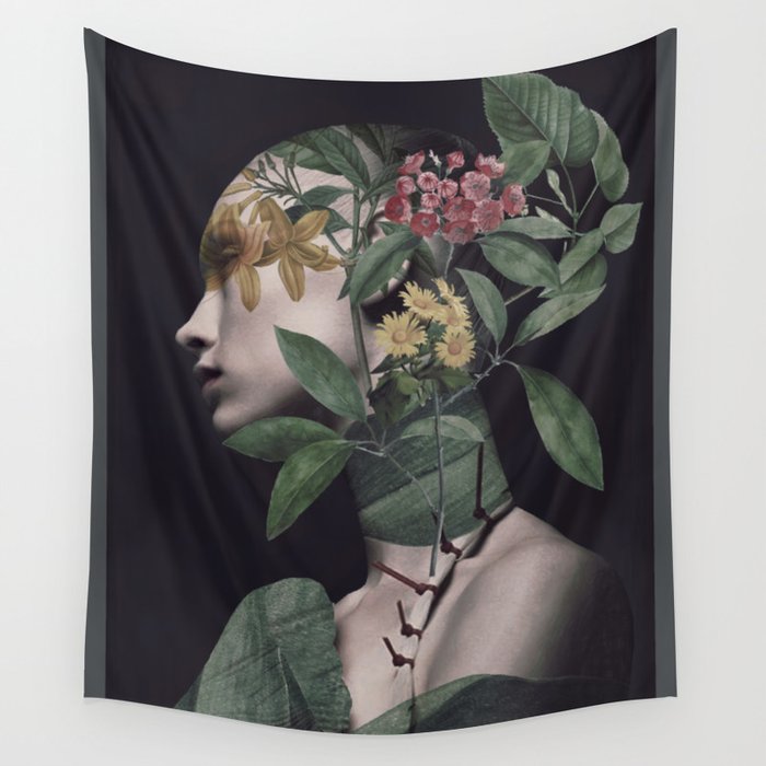 Lady Portrait Wall Tapestry Gallery Image 1