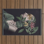 Lady Portrait Outdoor Rug Gallery Image 1
