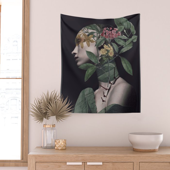 Lady Portrait Wall Tapestry Gallery Image 2